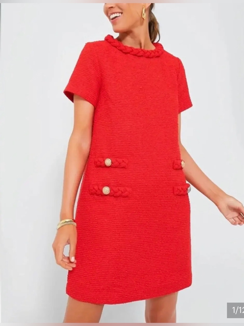 Tuckernuck Red Tweed Jackie Dress NWT!